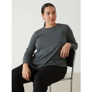 LCW Grace YEŞİL Bisiklet Yaka Desenli Kadın Bluz