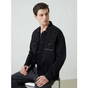 LCW Jeans SİYAH Rahat Kalıp Erkek Jean Ceket