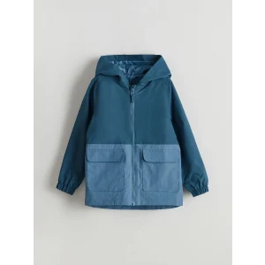 LCW Kids İNDİGO Kapüşonlu Erkek Bebek Yağmurluk