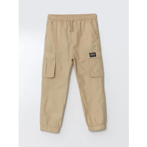 LCW Kids BEJ Beli Lastikli Erkek Çocuk Kargo Pantolon