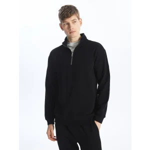 LCW Casual SİYAH Dik Yaka Uzun Kollu Erkek Sweatshirt