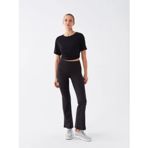 XSIDE ACTIVE SİYAH Kadın Beli Lastikli Düz Tayt Pantolon