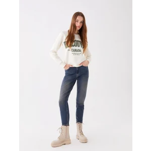 LCW Vision İNDİGO Mom Fit Kadın Jean Pantolon