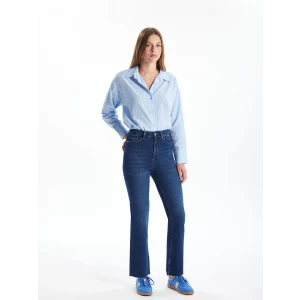 LCW Jeans Indigo Crop Flare Kadın Jean Pantolon