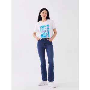 LCW Jeans İNDİGO Yüksek Bel Mars Flare Kadın Jean Pantolon