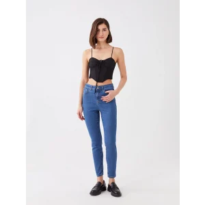 LCW Jeans İNDİGO Yüksek Bel Jüpiter Süper Skinny Fit Kadın Jean Pantolon