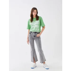 LCW Jeans SİYAH Yüksek Bel Mars Flare Kadın Jean Pantolon