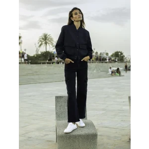 LCW Jeans SİYAH Yüksek Bel Wideleg Kadın Kargo Jean Pantolon