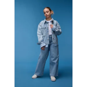 Defacto D7093 Mavi Kız Çocuk Wide Leg Geniş Paça Jean Pantolon