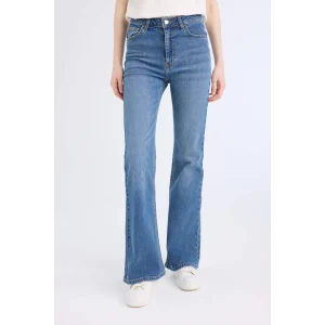 Defacto D6640 Mavi Mia Yüksek Bel Geniş Paça Jean Pantolon