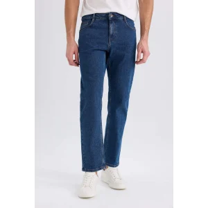 Defacto D9829 Mavi Sergio Regular Fit Normal Kalıp Normal Bel Boru Paça Jean Pantolon