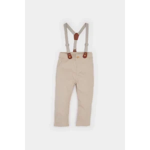 Defacto E2236 Bej Erkek Bebek Standart Paça Askılı Gabardin Pantolon