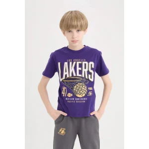 Defacto D9544 Mor Erkek Çocuk NBA Los Angeles Lakers Kısa Kollu Tişört