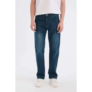 Defacto R9026 Yeşil Sergio Regular Fit Normal Kalıp Normal Bel Boru Paça Jean Pantolon