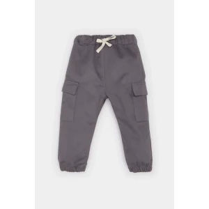 Defacto E2010 Gri Erkek Bebek Beli Paçası Lastikli Cepli Gabardin Pantolon