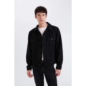 Defacto E4990 Siyah Regular Fit Mevsimlik Baharlık Jean Ceket