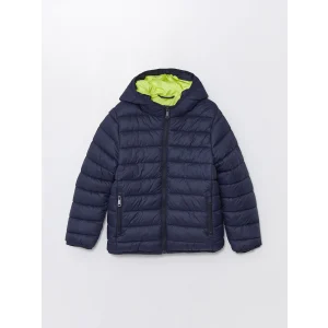 LCW Kids LACİVERT Kapüşonlu Erkek Çocuk Şişme Mont