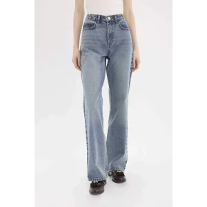 Defacto D7979 Mavi Straight Wide Yüksek Bel Geniş Paça Uzun Jean Pantolon