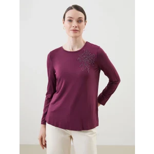 LCW Grace MÜRDÜM Bisiklet Yaka Taşlı Kadın Bluz