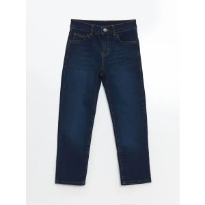 LCW Kids İNDİGO Beli Ayarlanabilir Lastikli Erkek Çocuk Jean Pantolon