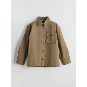 LCW Kids HAKİ Uzun Kollu Erkek Çocuk Gömlek