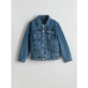 LCW Kids İNDİGO Gömlek Yaka Erkek Çocuk Jean Ceket