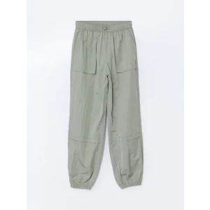 LCW Kids HAKİ Beli Lastikli Basic Kız Çocuk Jogger Pantolon