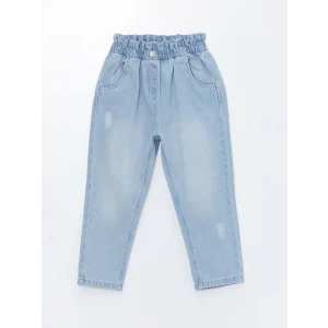 LC WAIKIKI MAVİ Beli Lastikli Basic Kız Bebek Jean Pantolon