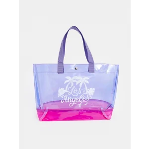 LCW ACCESSORIES LİLA Baskılı Kız Çocuk Plaj Çantası