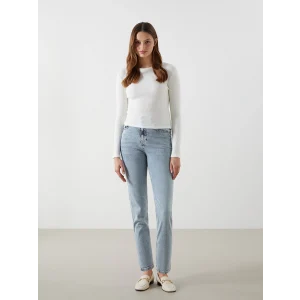 LCW Jeans İNDİGO Mom Fit Kadın Jean Pantolon