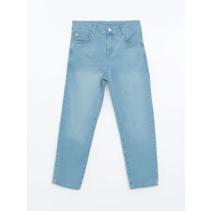 LCW Kids İNDİGO Beli Ayarlanabilir Lastikli Erkek Çocuk Jean Pantolon