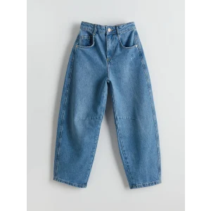 LCW Kids İNDİGO Beli Ayarlanabilir Lastikli Kız Çocuk Jean Pantolon