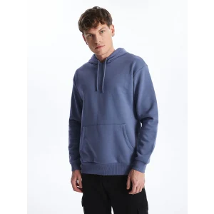 LCW Casual İNDİGO Uzun Kollu Erkek Kalın Hoodie