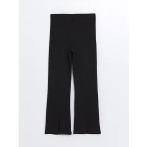 LCW Kids SİYAH Beli Lastikli İspanyol Paça Kız Çocuk Tayt