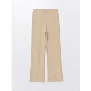 LCW Kids BEJ Beli Lastikli İspanyol Paça Kız Çocuk Tayt