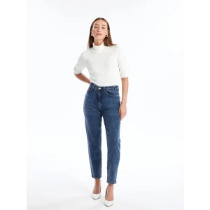 LCW Jeans İNDİGO Mom Fit Kadın Jean Pantolon