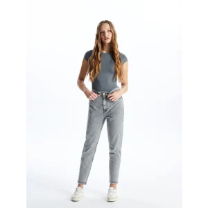 LCW Jeans GRİ Mom Fit Kadın Jean Pantolon