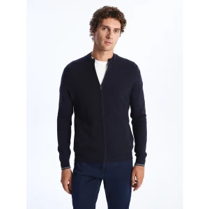 LCWAIKIKI Classic LACİVERT Standart Kalıp Dik Yaka Erkek Triko Hırka