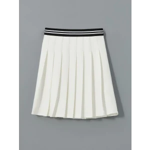 LCW Kids EKRU Beli Lastikli Pileli Kız Çocuk Etek