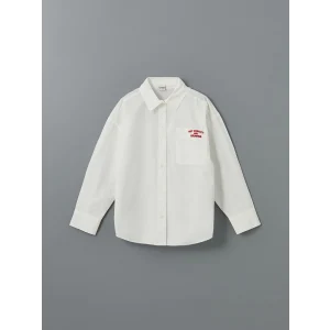 LCW Kids EKRU Uzun Kollu Kız Çocuk Gömlek