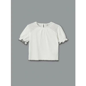 LCW Kids EKRU Bisiklet Yaka Kız Çocuk Tişört