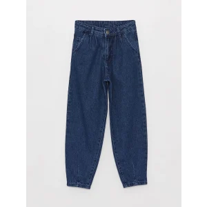 LCW Kids İNDİGO Mom Fit Kız Çocuk Jean Pantolon