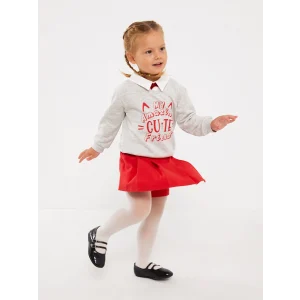 LCW baby GRİ Gömlek Yaka Uzun Kollu Kız Bebek 3lü Takım