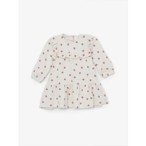 LCW Kids BEJ Uzun Kollu Balıksırtı Kız Çocuk Elbise