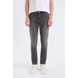 Defacto E3478 Gri Carlo Skinny Fit Ekstra Dar Kalıp Normal Bel Ekstra Dar Paça Jean Pantolon