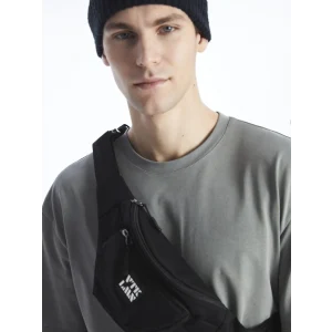 LCW ACCESSORIES SİYAH Baskılı Erkek Göğüs Çantası