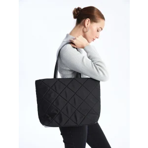 LCW ACCESSORIES SİYAH Kapitone Desenli Kadın Tote Çanta