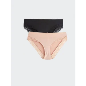 LCW DREAM PEMBE Dantel Detaylı Hipster Külot 2li Paket