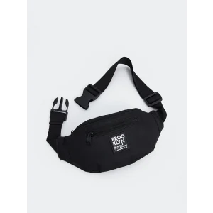 LCW ACCESSORIES SİYAH Yazı Baskılı Erkek Çocuk Göğüs Çantası