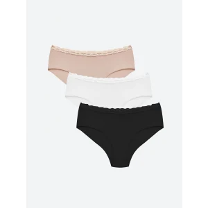 LCW DREAM PEMBE Düz Hipster Külot 3lü Paket